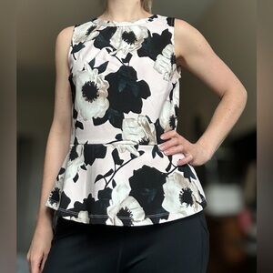 BANANA REPUBLIC peplum floral top